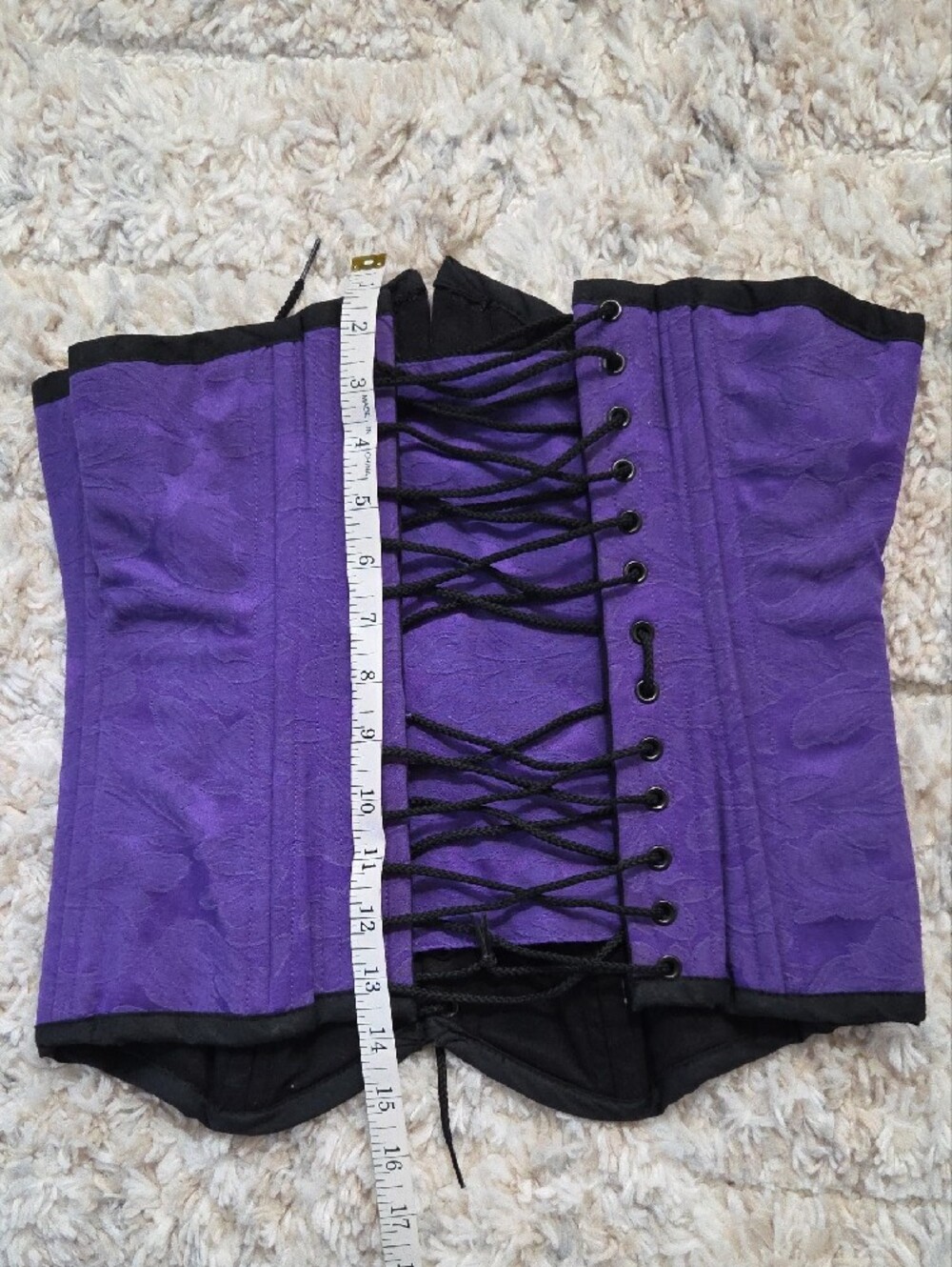 Purple Lace-Up Waist Cincher Corset - Picture 4 of 9